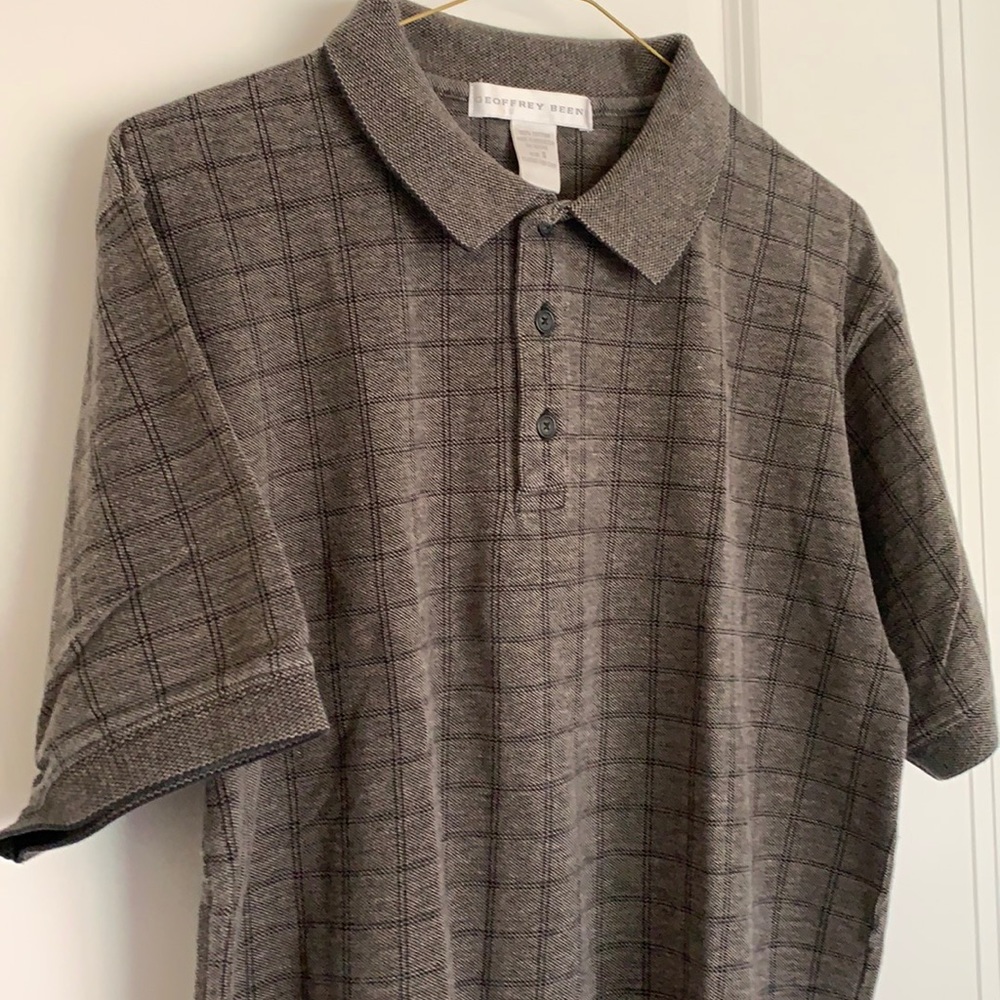 * 3/$10 * Geoffrey Beene checkered polo